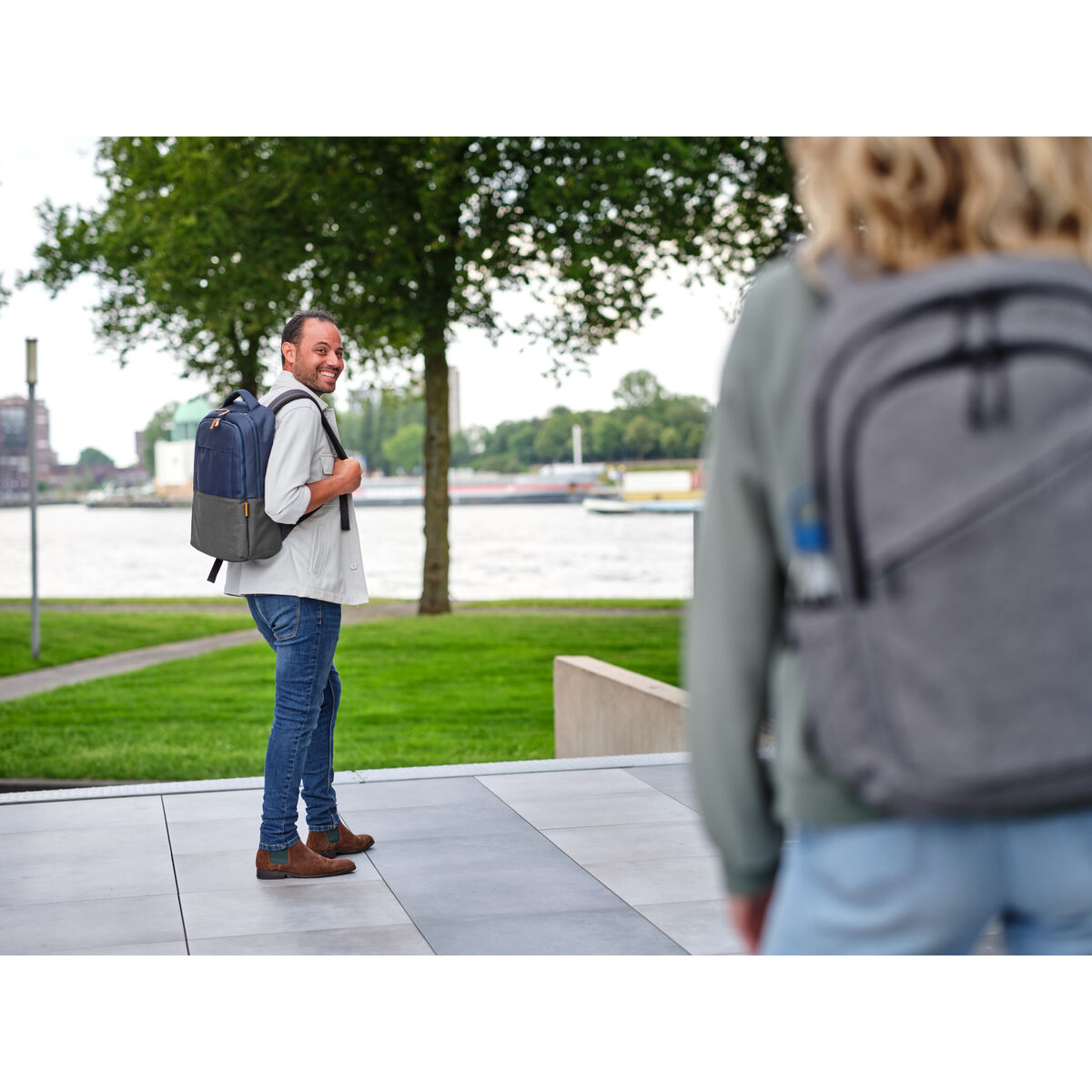 Laptop Backpack Trust 24981 Grey-9