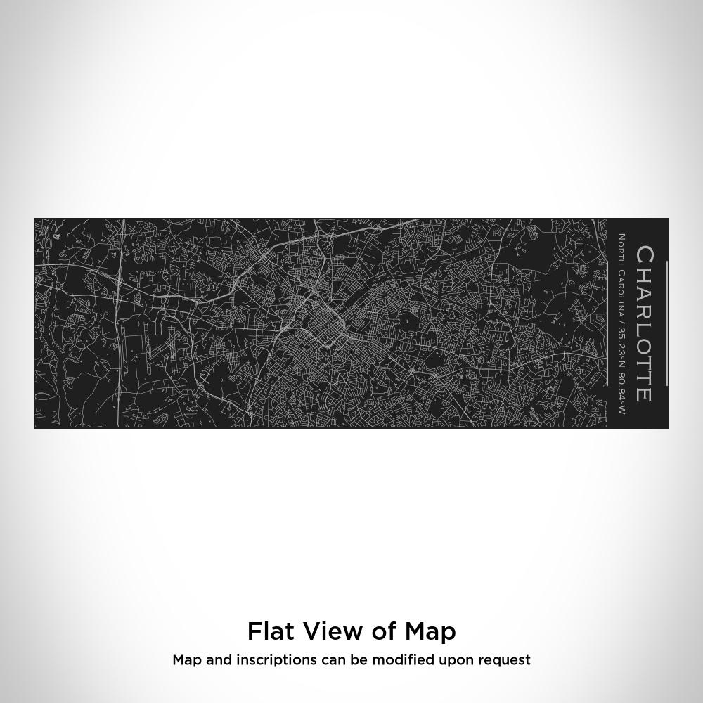 Black and white map of Charlotte, showing intricate street patterns and city layout.