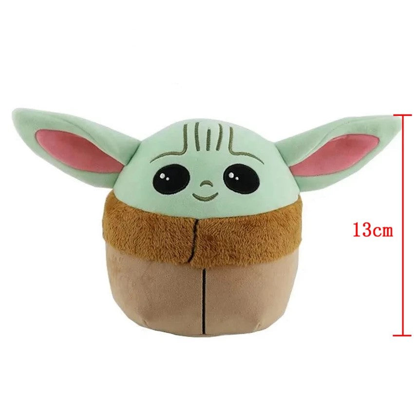 Cute plush toy with big green ears, brown coat, smiling face, and a height of 13cm.