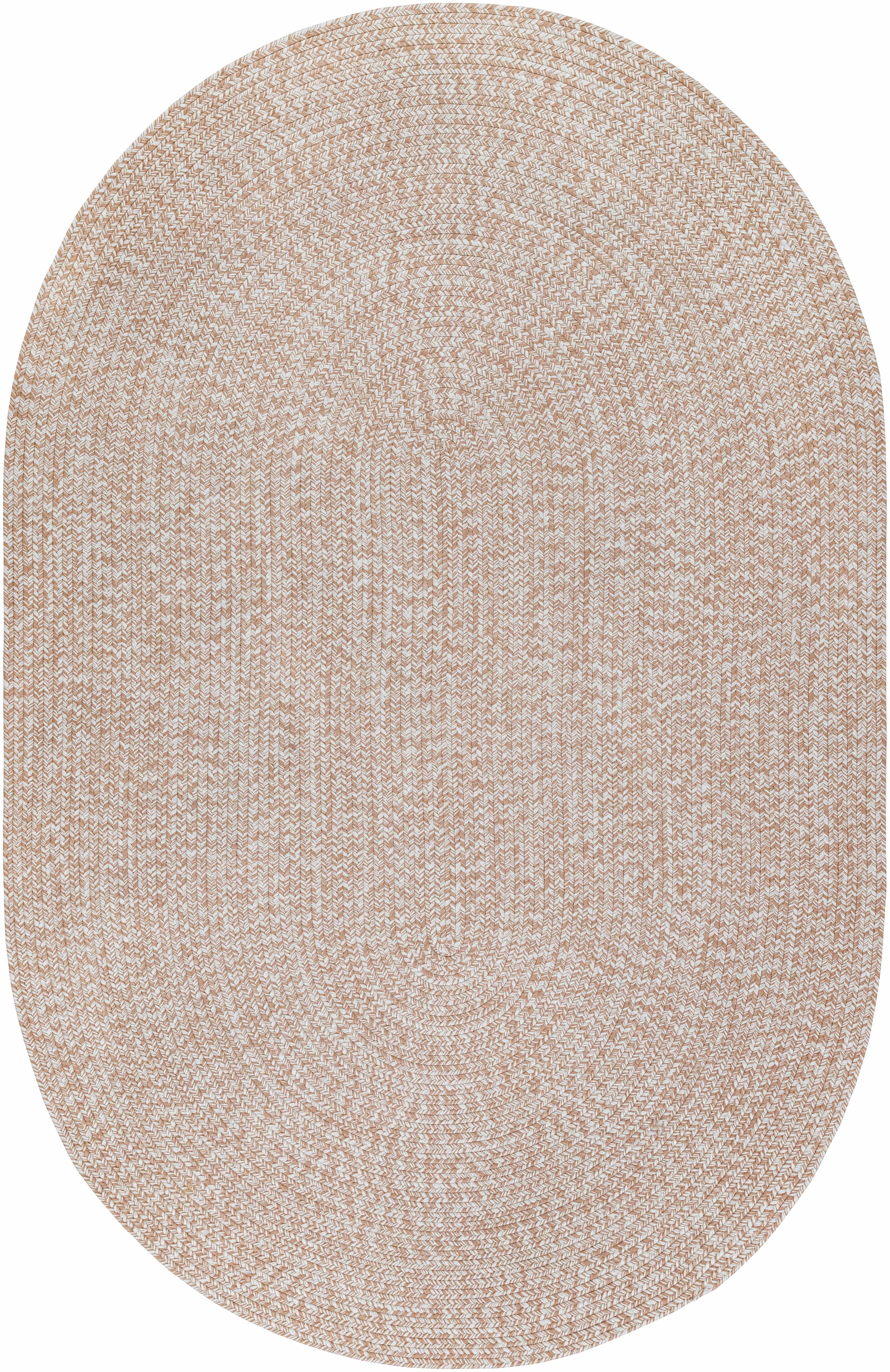 Cream Braided Faux Jute Rug-5