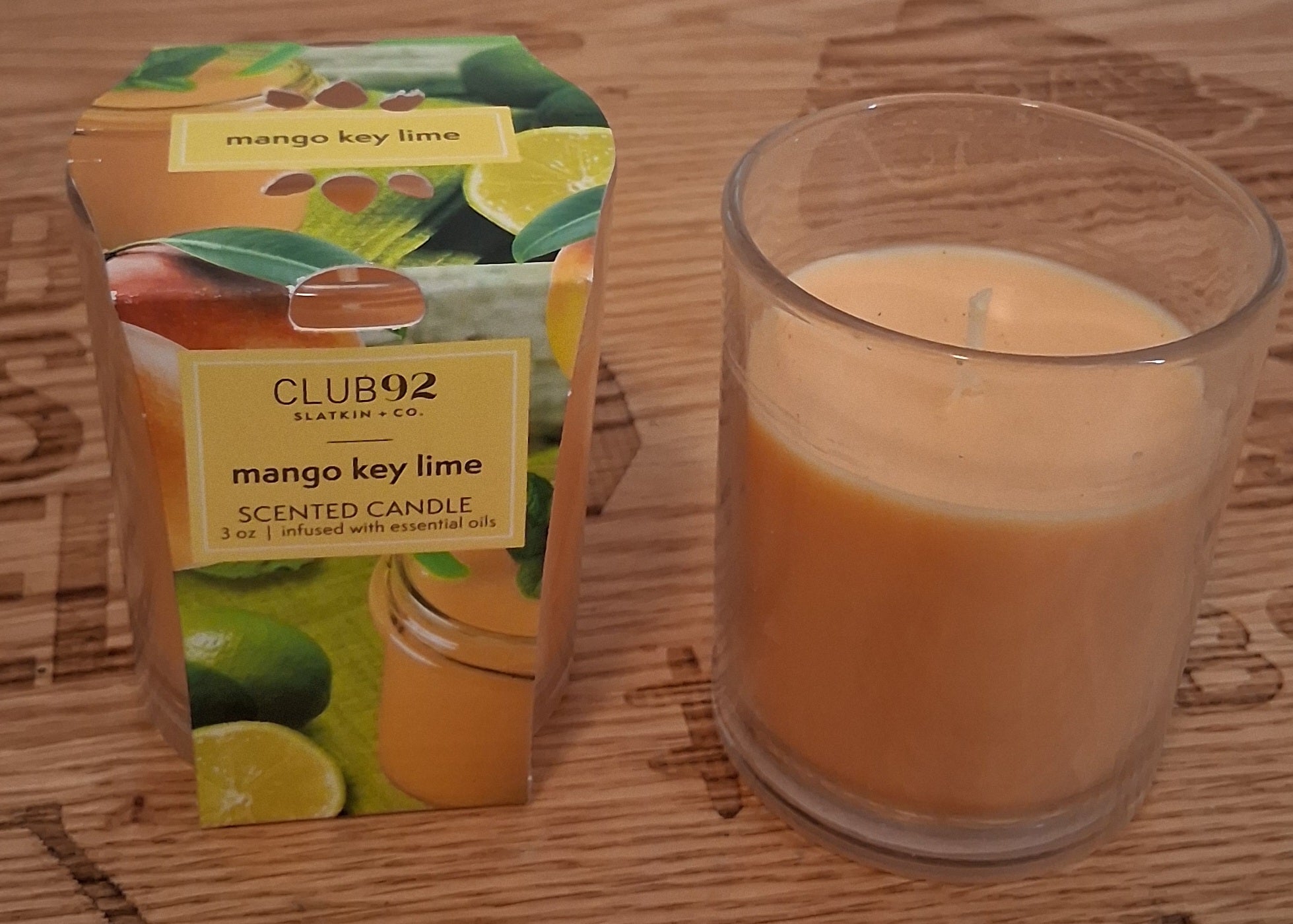 Club 92 Mango Key Lime  Scented Candle, 3oz.