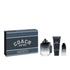Coach New York gift set with dark gray box, black bottle, and matching tube and smaller bottle.
