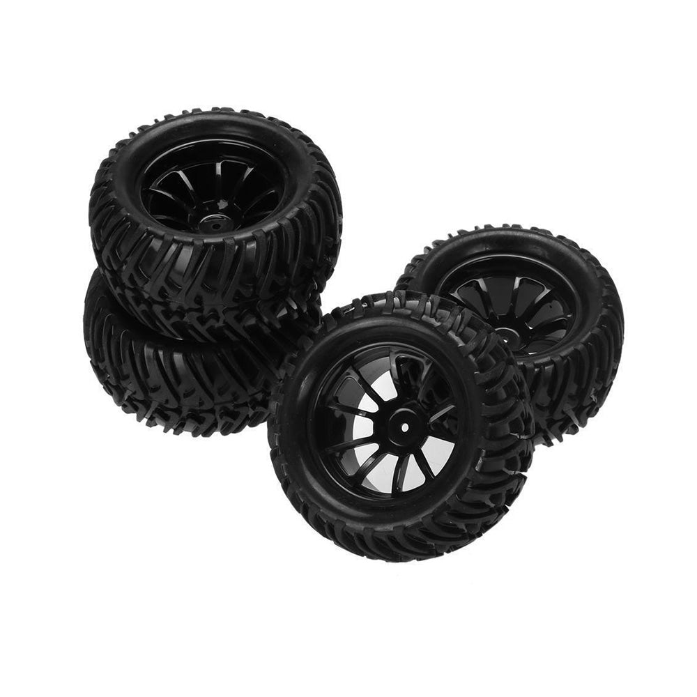 4x Wheel Rim &amp; Tires Suitable For HSP 1:10 Monster Truck RC Car 12mm Hub-1