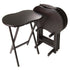 5-Piece TV Table Set in Espresso Finish with Peanut Shape Top-0