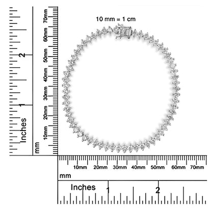 14K White Gold 5 1/2 Cttw Round Diamond 2-Prong Tennis Bracelet (H-I Color, SI2-I1 Clarity) - 7"-4