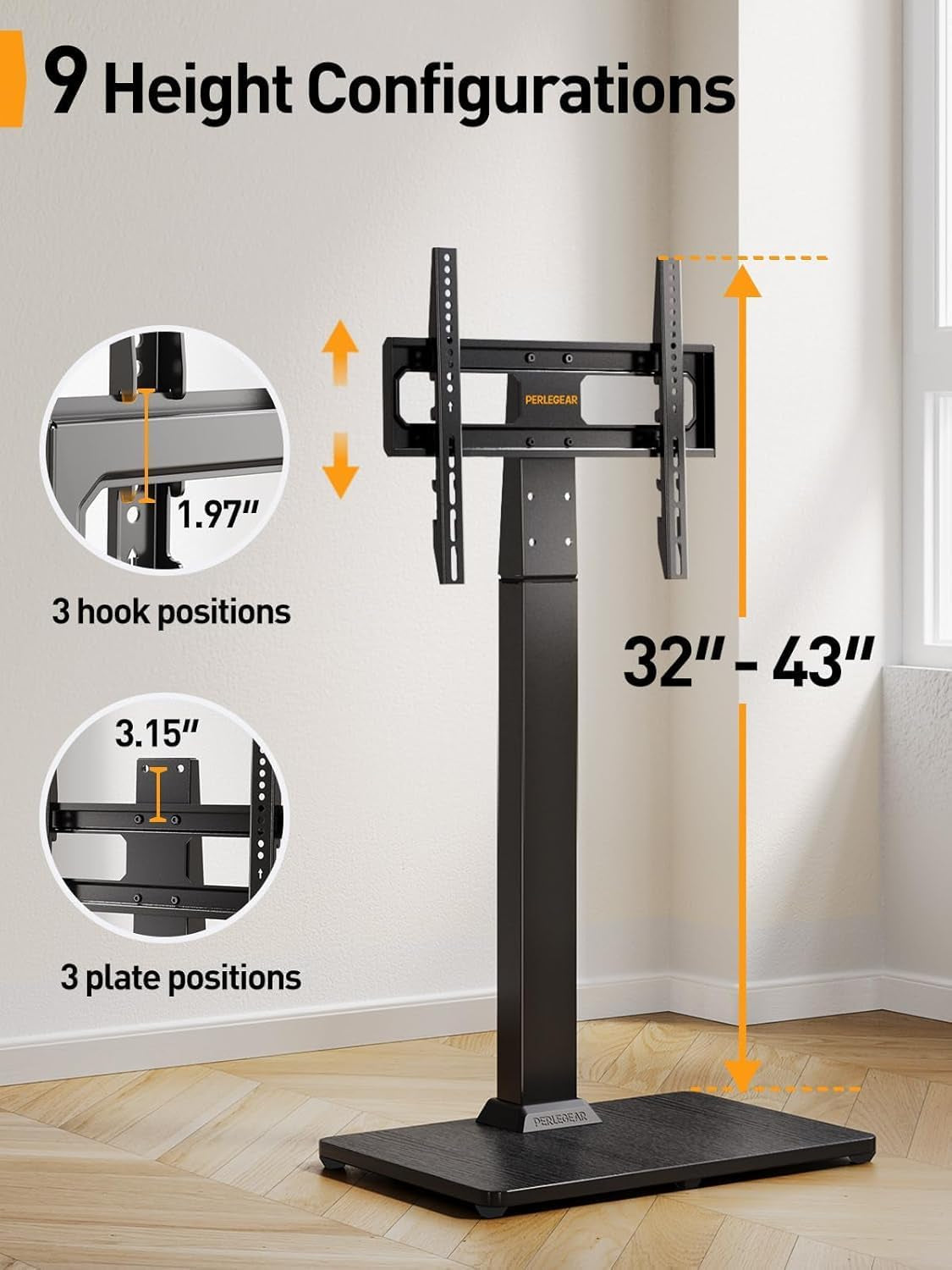 Floor TV Stand With Universal Heavy Duty Mount Seventy Inch TV-2