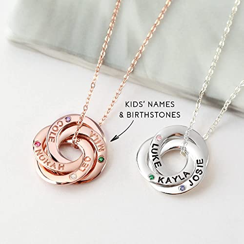 Two interlocking circle necklaces with kids&