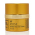 Golden jar with text "aniise wrinkle free eye crème," black font, shiny lid, 0.5 oz.