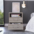 Modern 2-Drawer Nightstand with Open Shelf in Beige Wood Finish-0