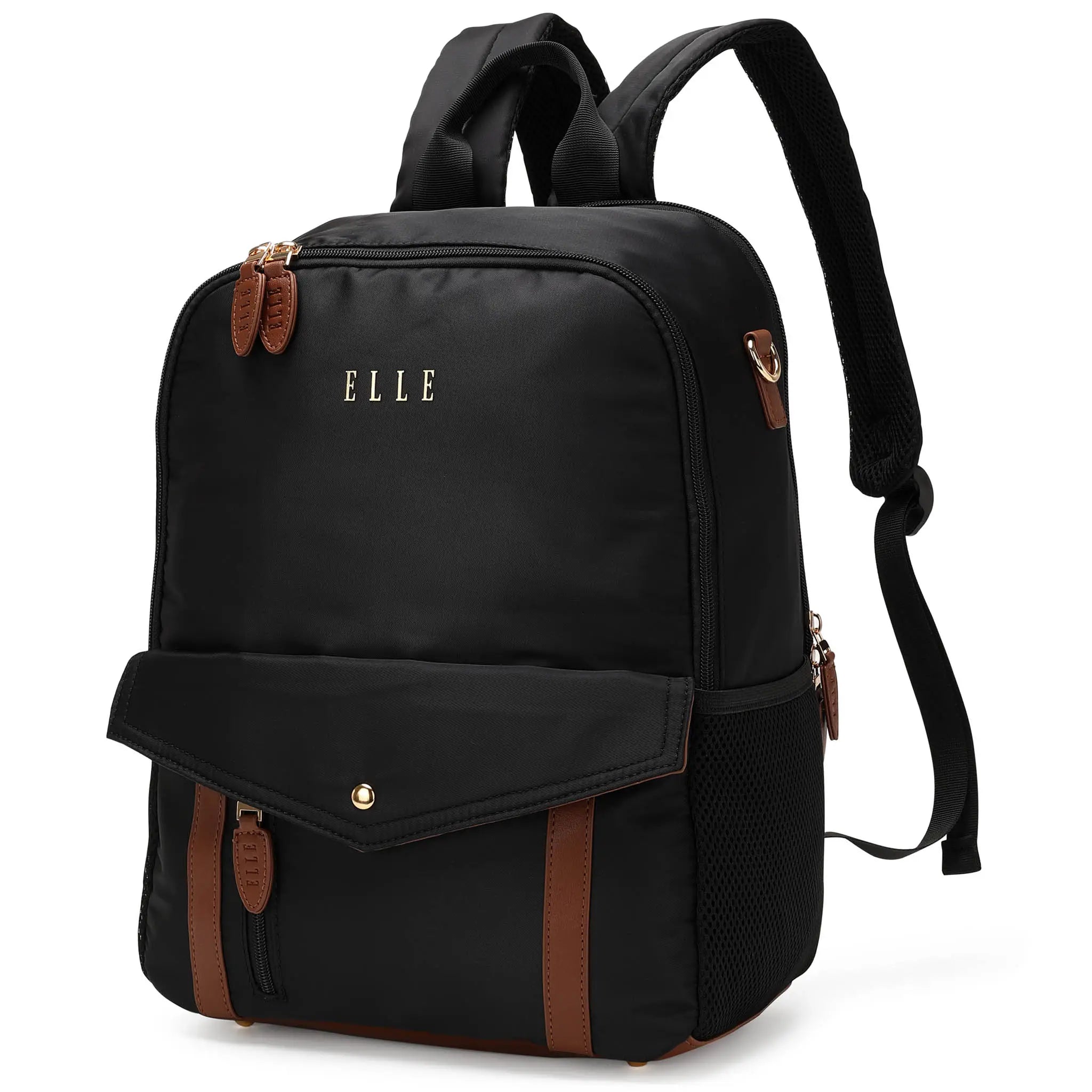 Luxe Journey 18L Twill and Vegan Leather Backpack-0