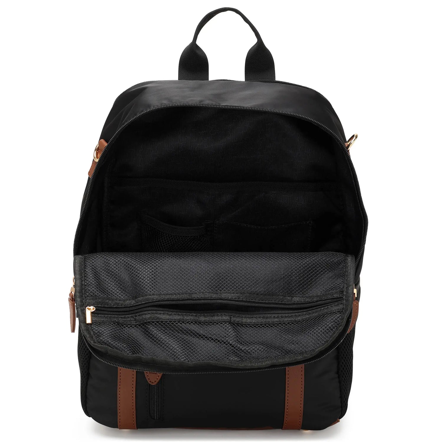 Luxe Journey 18L Twill and Vegan Leather Backpack-3