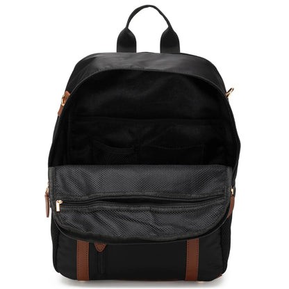 Luxe Journey 18L Twill and Vegan Leather Backpack-3