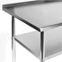 Stainless Steel 72 x 24 inch Kitchen Prep Work Table with Backsplash-0