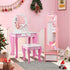 Kids Jewelry Armoire Cabinet with Storage and 2 Tilt Angles-Pink-0