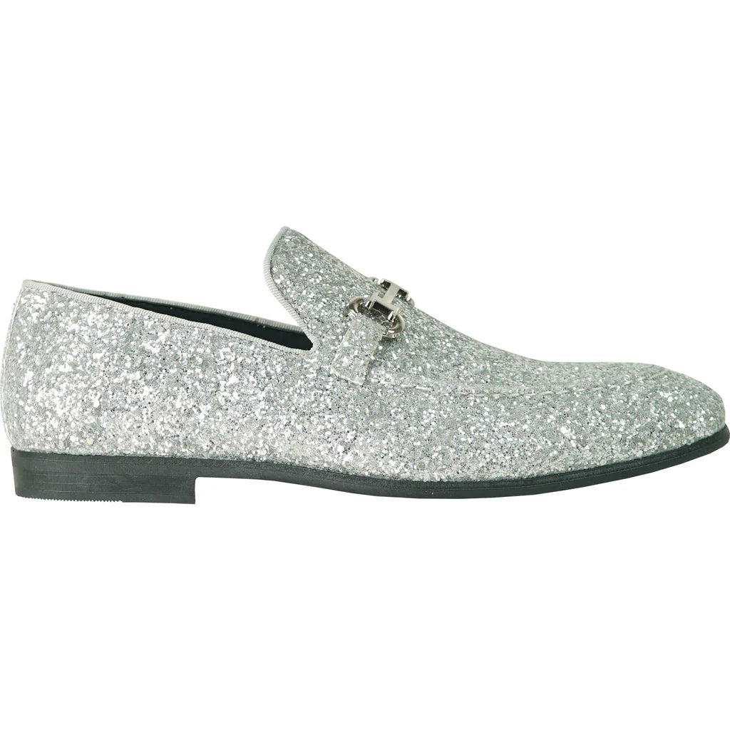 "Bravo" Silver Glitter Tuxedo &amp; Prom Shoes-3