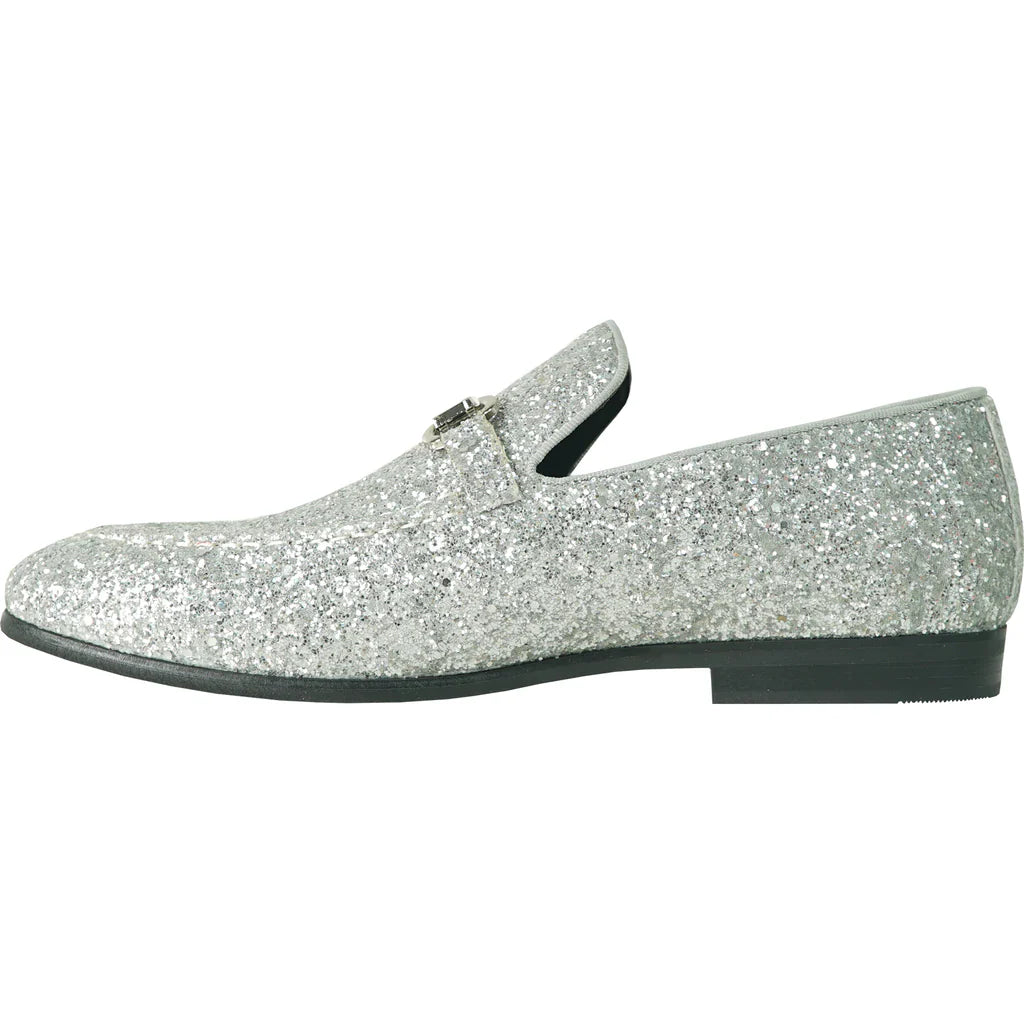"Bravo" Silver Glitter Tuxedo &amp; Prom Shoes-4