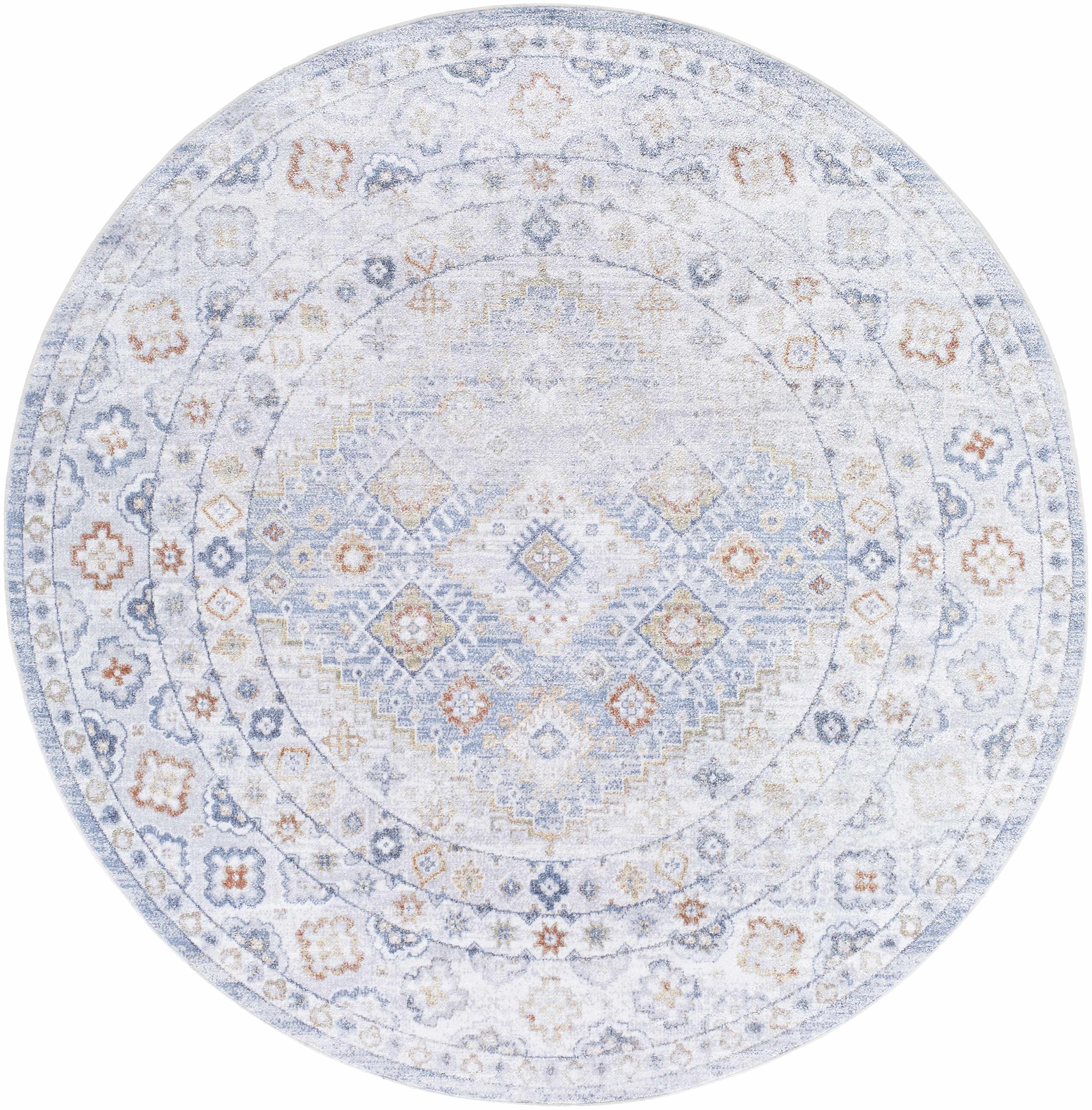 Agaton Blue Washable Area Rug-5