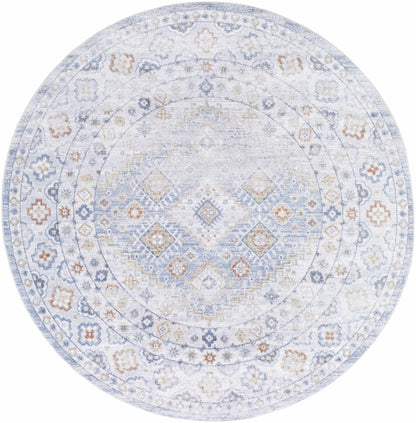 Agaton Blue Washable Area Rug-5