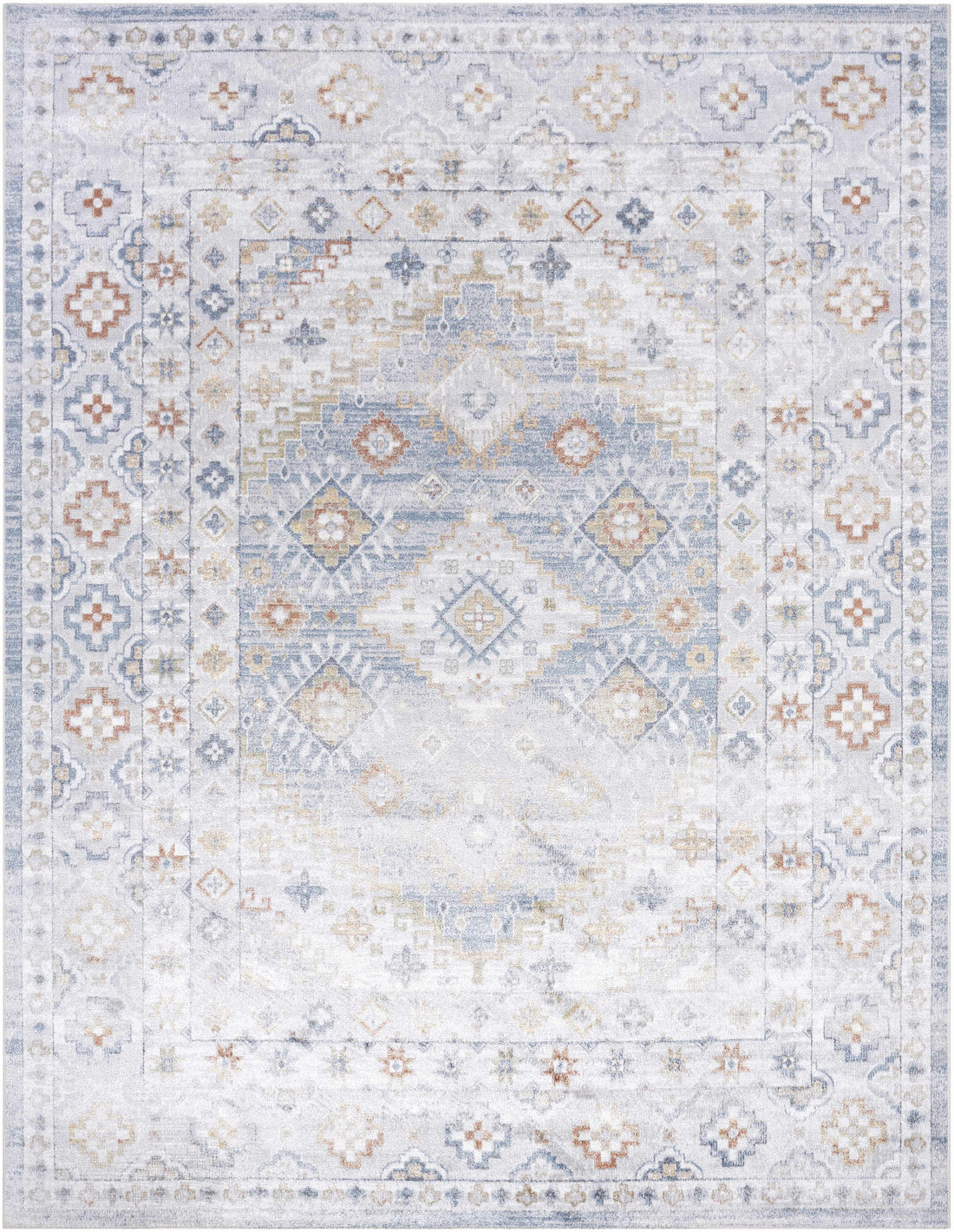 Agaton Blue Washable Area Rug-0