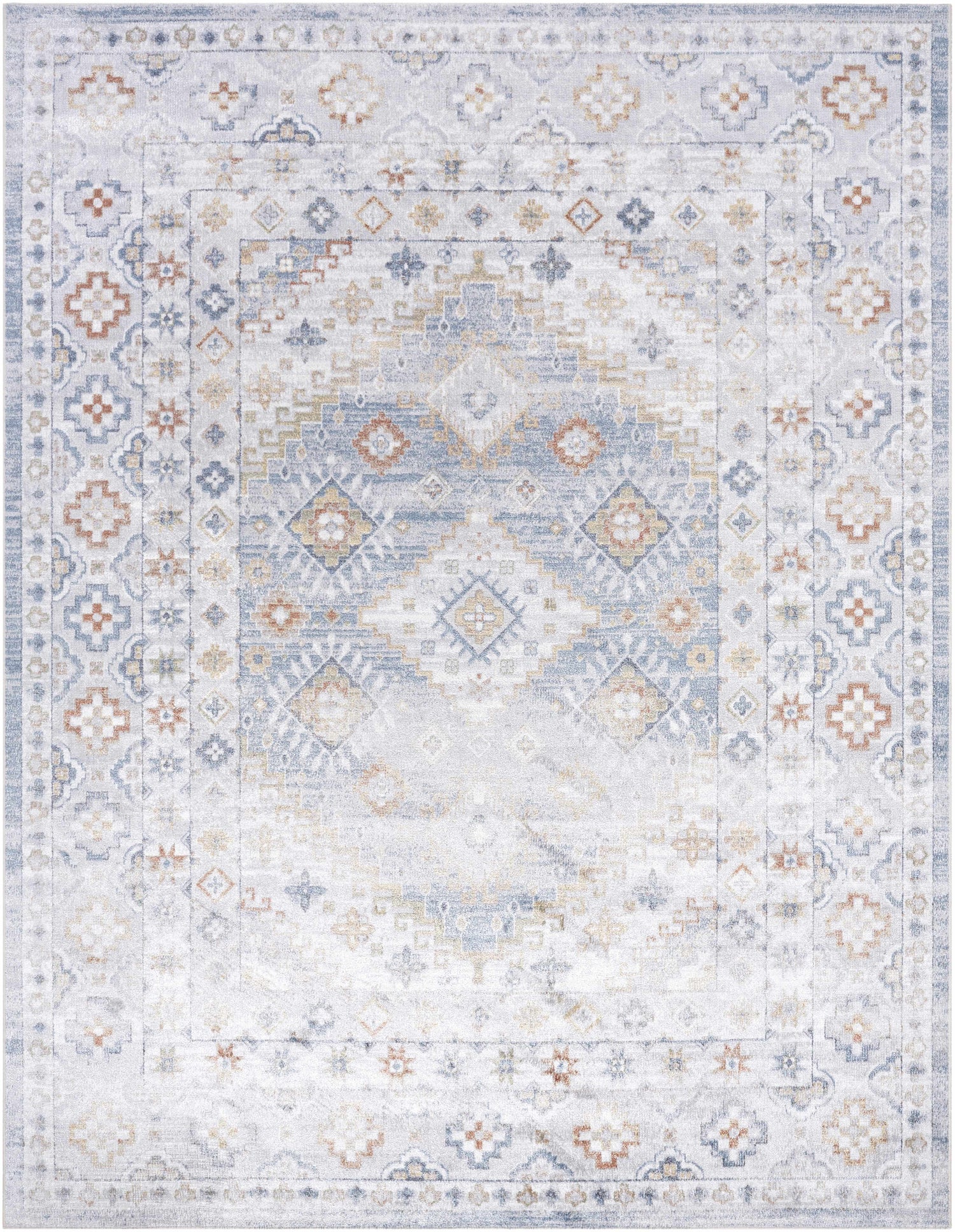 Agaton Blue Washable Area Rug-0