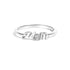 Silver ring with the word "Mom" and a small diamond set in the center.