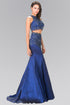 Two-Piece Taffeta Long Dress with Lace and Jewels-0