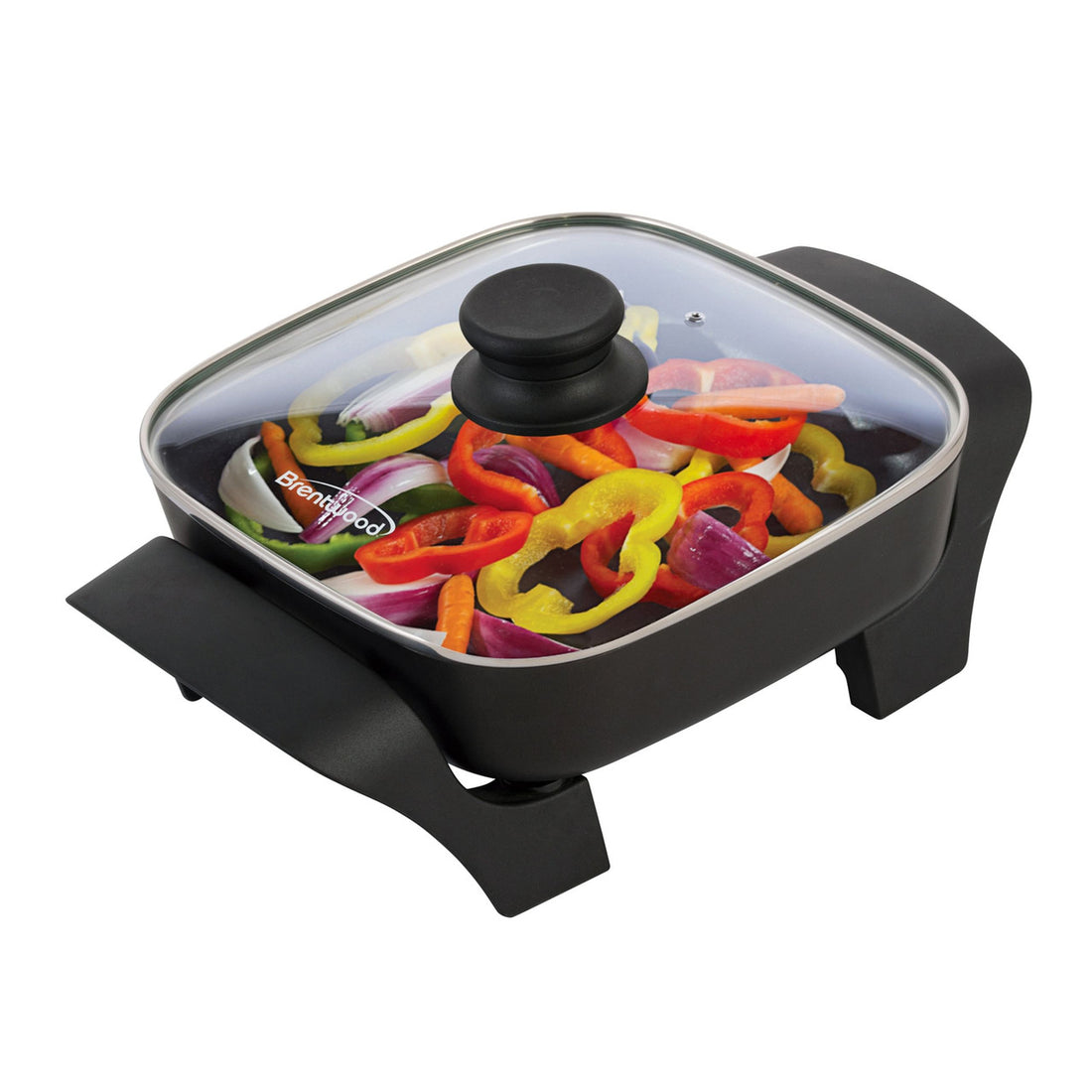 Brentwood SK-46 8-Inch Nonstick Electric Skillet in Black with Lid-0