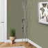 74-inch Freestanding Silver Metal Coat Rack Entryway Hall Tree Umbrella Stand-0