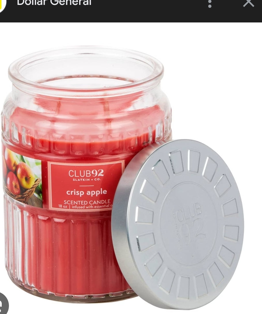 Club 92 Apple Crisp Scented Candle, 18oz.