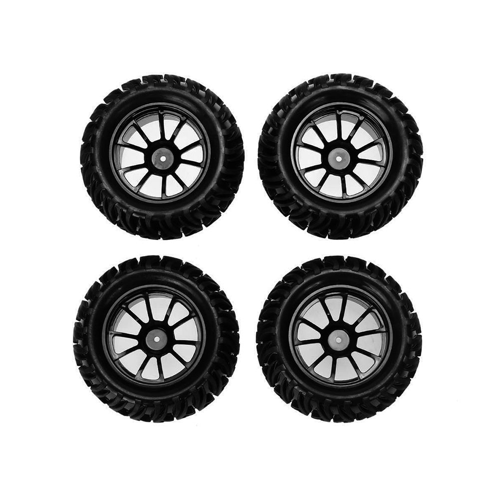 4x Wheel Rim &amp; Tires Suitable For HSP 1:10 Monster Truck RC Car 12mm Hub-2