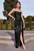 SATIN FITTED KNOT GOWN CDBD111-1