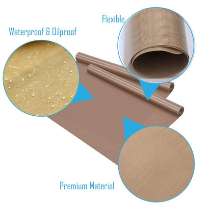 Brown rollable sheet with waterproof texture, labeled as flexible and premium material.