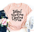Peach t-shirt with black text: "I&