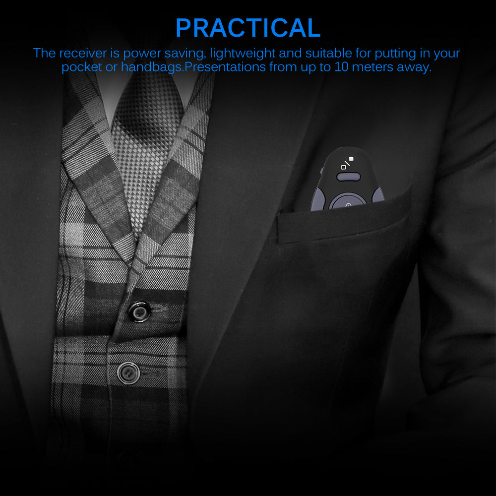 Close-up of a suit with a plaid vest, a tie, and a remote in the breast pocket, text above.