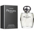 Cologne bottle with silver cap, next to a striped dark grey box labeled "Lauder Pleasures for Men".