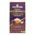 Purple box of Moringa vanilla oolong grape tea with fruits and a tea cup image.