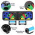 Colorful push-up board with labeled muscle groups, non-slip blue grips, and multiple plug-in holes.