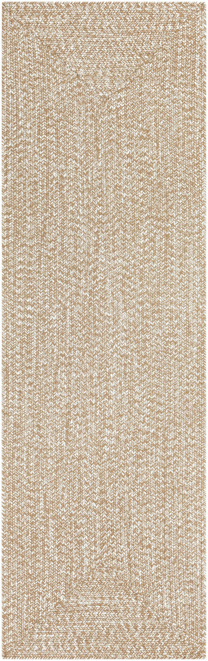 Cream Braided Faux Jute Rug-7