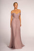 Off-the-Shoulder Chiffon Long Dress-0