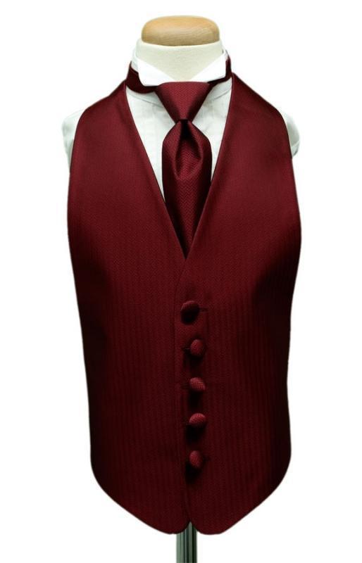 Herringbone Kids Tuxedo Vest 2-13