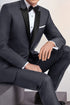 "Milan" Steel Grey Tuxedo Jacket Peak (Separates)-1