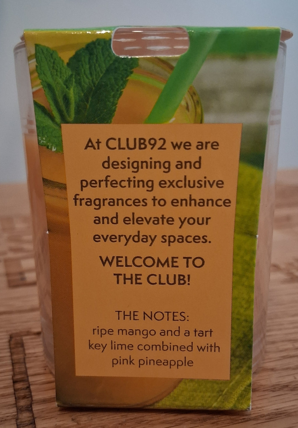 Club 92 Mango Key Lime  Scented Candle, 3oz.